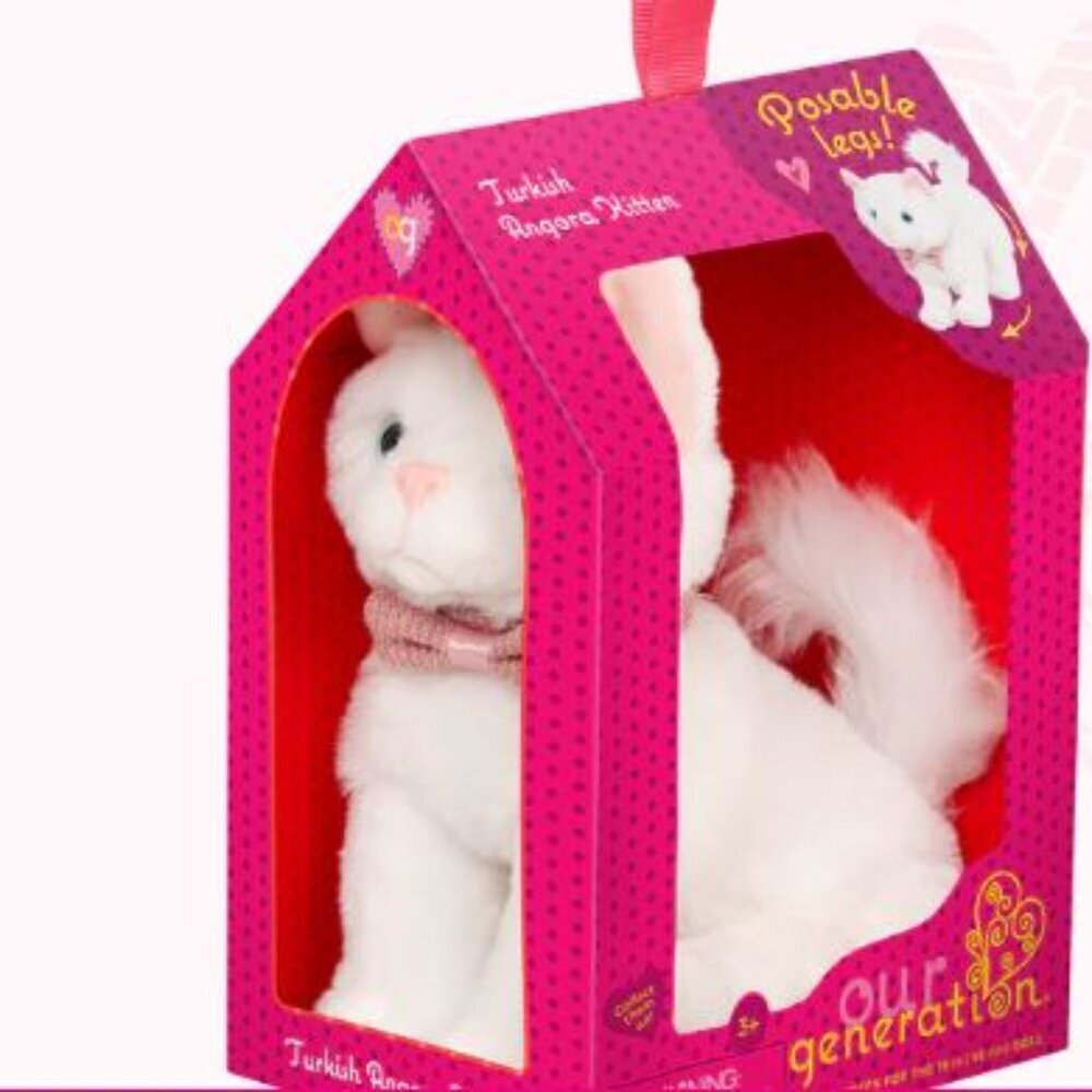 Our Generation Posable Turkish Angora Kitten 6" Pet Cat Plush